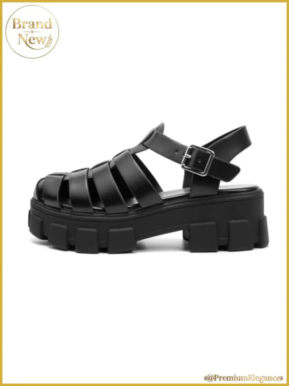 Women's Platform Wedge Sandals Chunky Block Heel Adjustable Buckle Fisherman